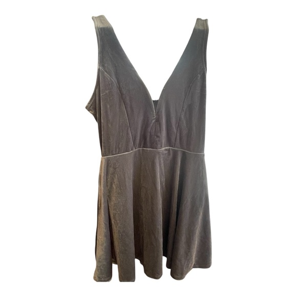 Express Velvet Gray Mini Dress - Picture 2 of 8